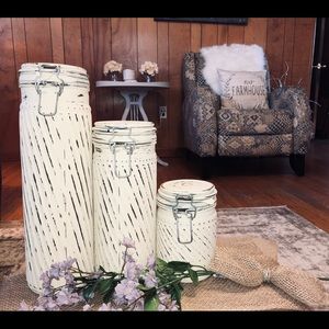 Chalk Painted Storage Jars